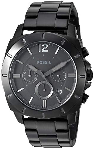 Uhrenarmband Fossil BQ2168 Rostfreier Stahl Schwarz 24mm